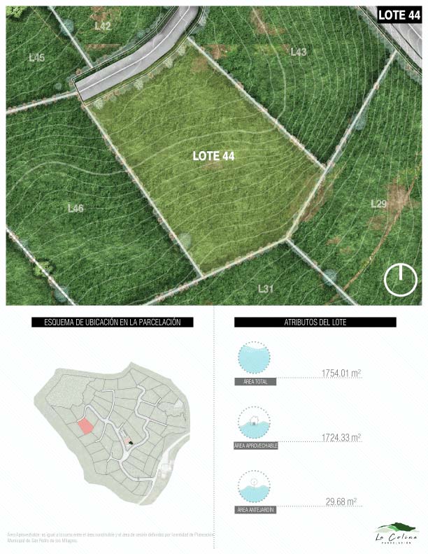 Lote #44 La Colina Inverconstructora Plantar